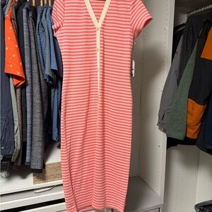 Wishlist Coral and Cream Striped Top